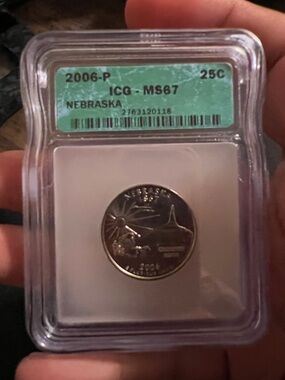 2006-P Nebraska State Quarter - Graded ICG MS67